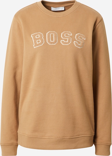 Bluză de molton 'Esety' BOSS Casual pe bej deschis / alb, Vizualizare produs