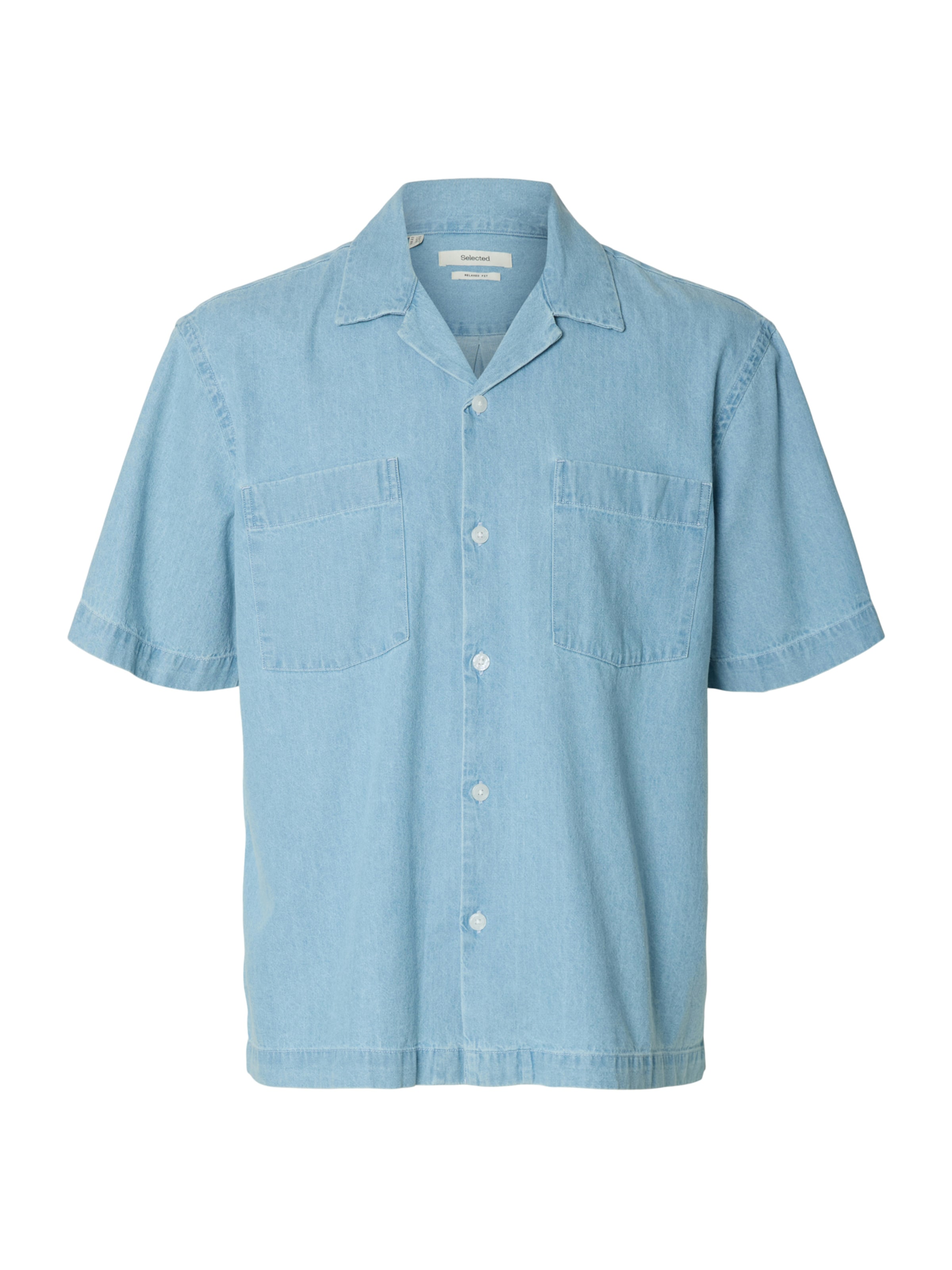 SELECTED Comfort fit Overhemd 'SLHRLXCARLO' in Blauw: voorkant