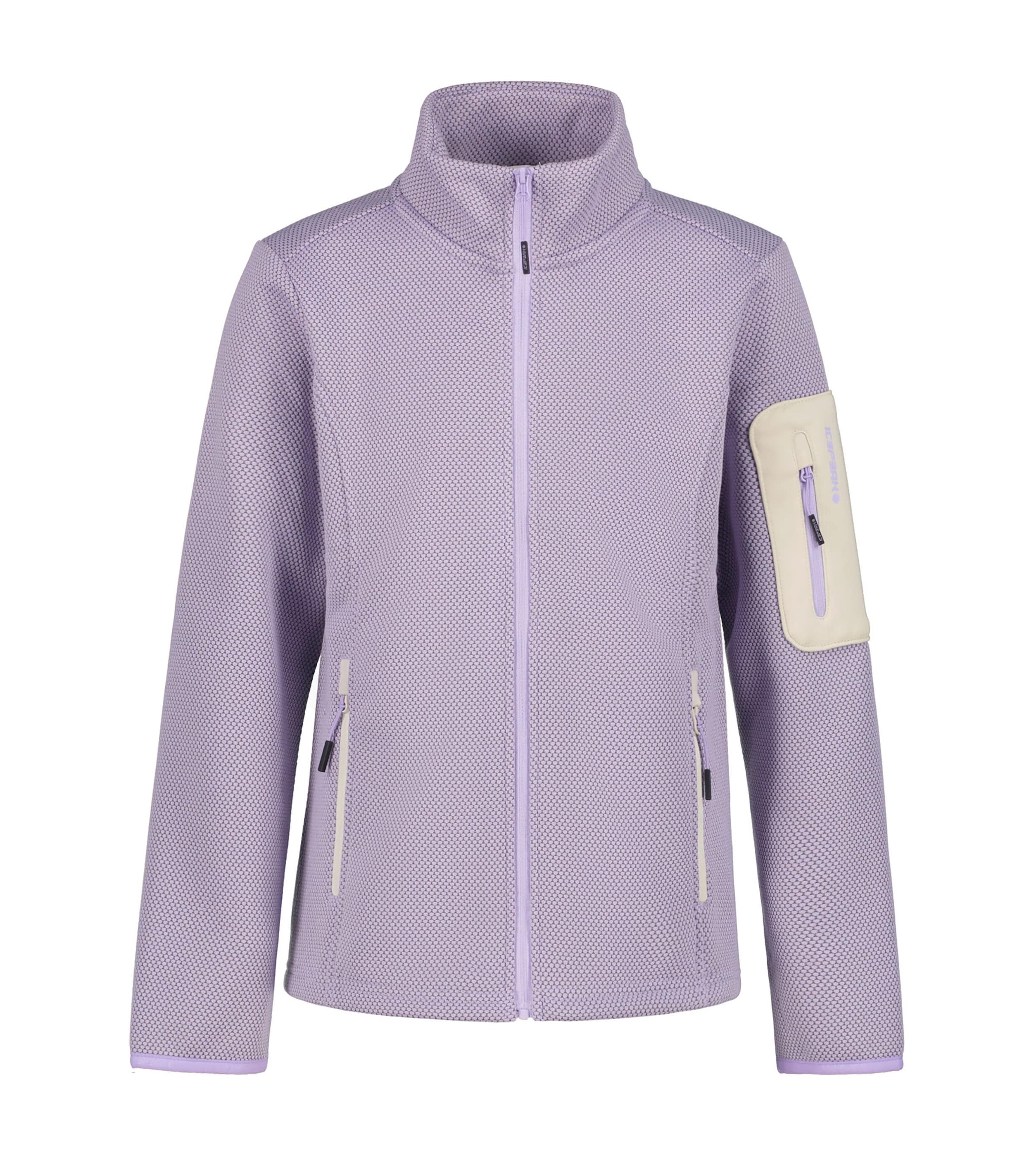 ICEPEAK Athletic Fleece Jacket in Purple: front