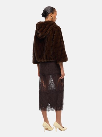 PINKO Winter jacket 'PINKO CADETIA  CAPPA ASPEN ASPETTO VISONE SCANA PELLICCIA' in Brown