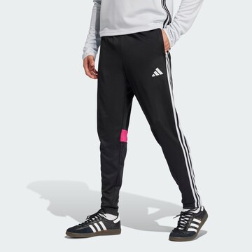 Coupe slim Pantalon de sport 'Tiro 25 Essentials' ADIDAS PERFORMANCE en noir : devant