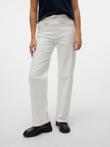 VERO MODA Wide leg Jeans 'VMTESSA' i vit: framsida