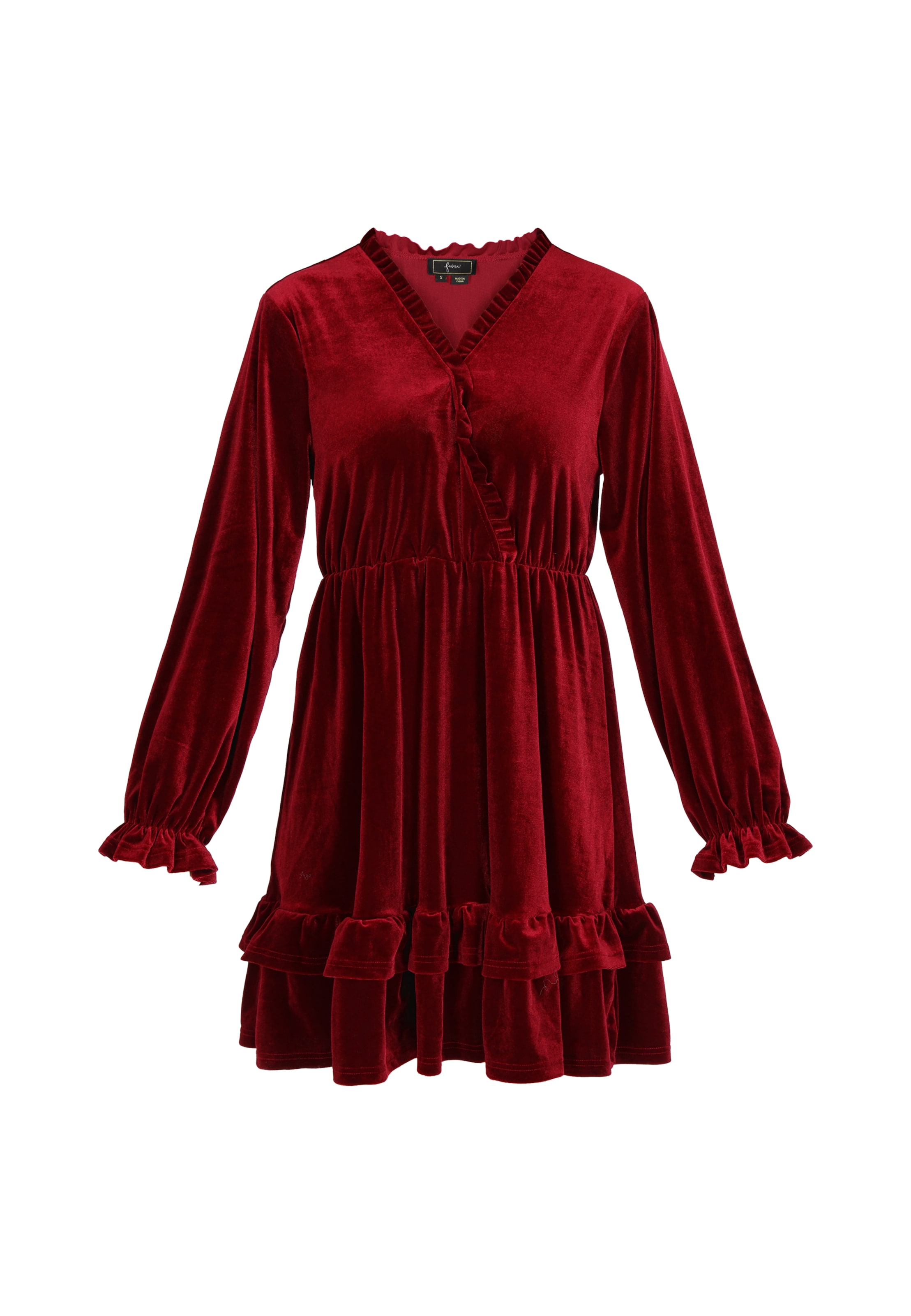 faina - Vestido en rojo: frente