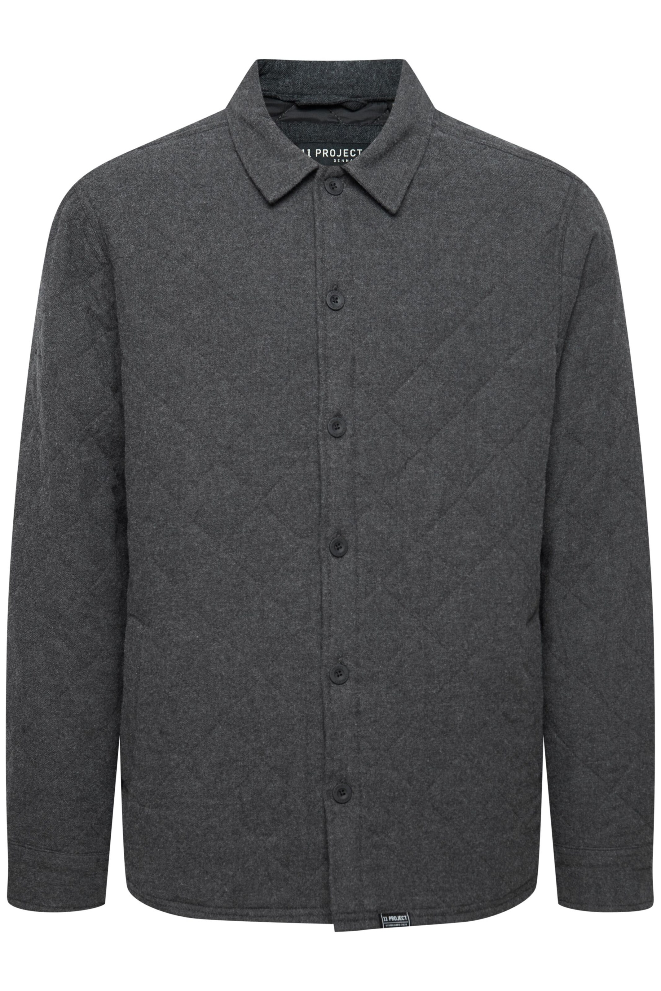 11 Project Regular Fit Hemd 'Chad' in Grau: Vorderseite