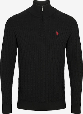 Pull-over 'Romeo' U.S. POLO ASSN. en noir : devant