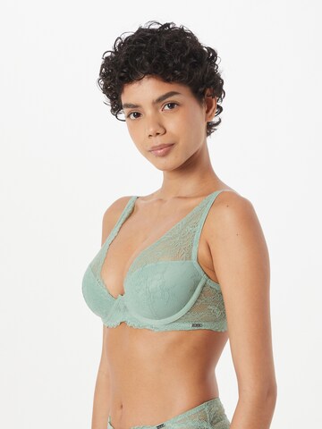 Lindex Triangle Bra 'Gia' in Green: front