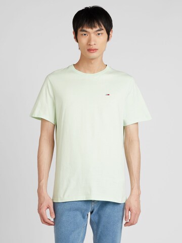 Tommy Jeans Regular fit Μπλουζάκι σε πράσινο: μπροστά
