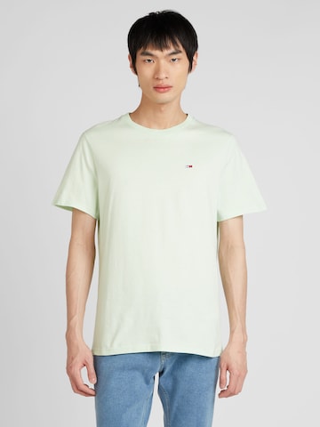 Tommy Jeans Regular fit Majica | zelena barva: sprednja stran