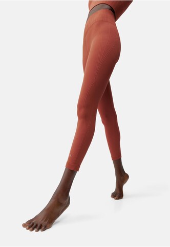 Born Living Yoga Skinny Leggings 'Annapurna' in Oranje: voorkant
