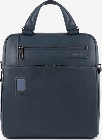 Piquadro Akron Laptoptasche Leder 33 cm Laptopfach in Blau: predná strana