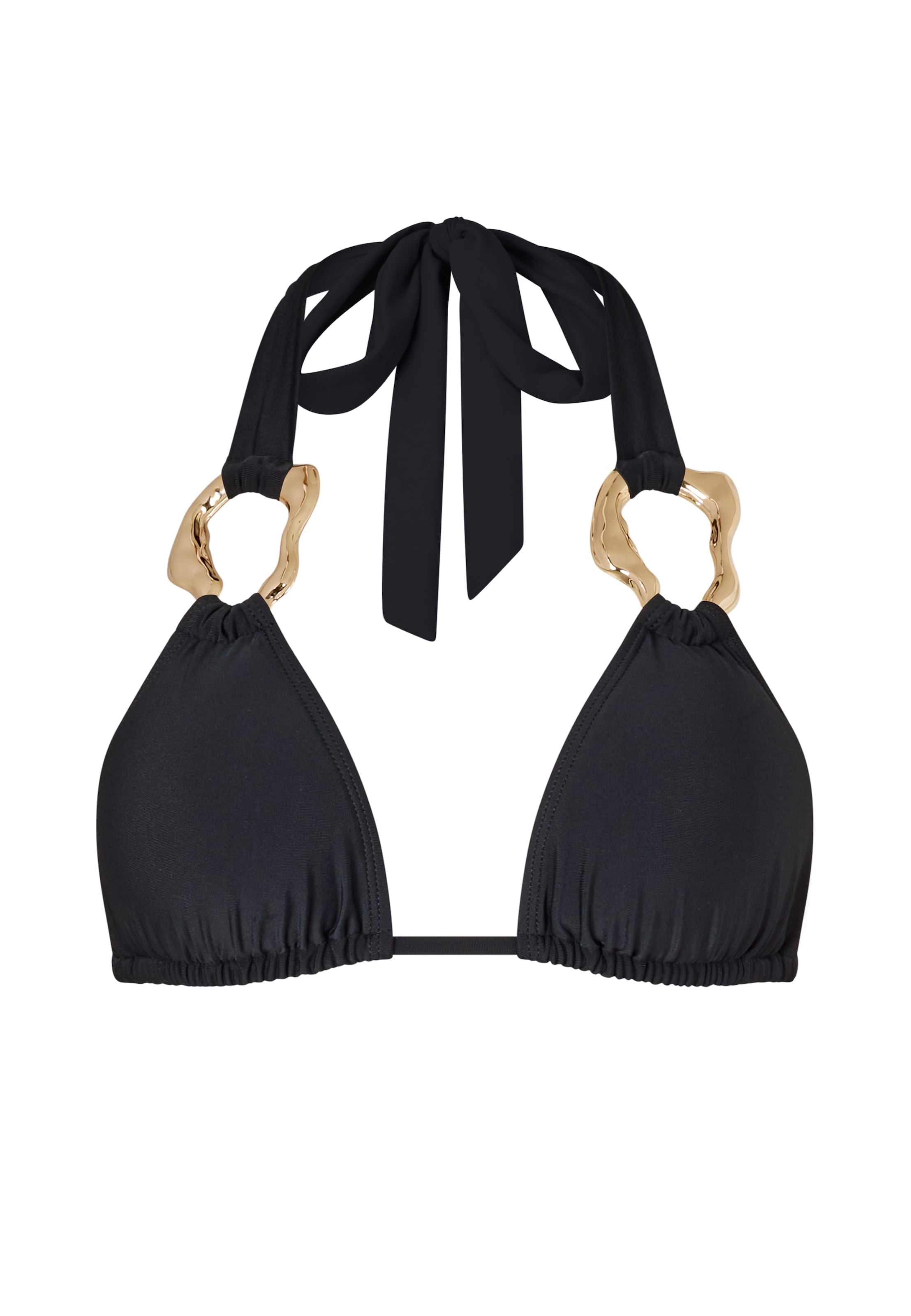 Moda Minx Bikinitop 'Irregular Hoop' in de kleur Zwart, Productweergave