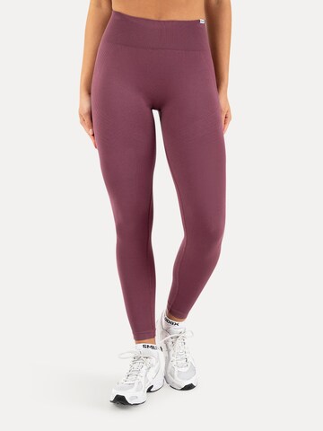 Coupe slim Leggings 'Vonda' Smilodox en violet : devant