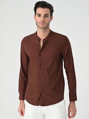 Antioch Regularny krój Koszula w kolorze brązowy: przód