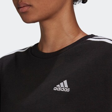 ADIDAS SPORTSWEAR Спортен суитшърт с качулка 'Essentials Studio Lounge 3-Stripes' в черно