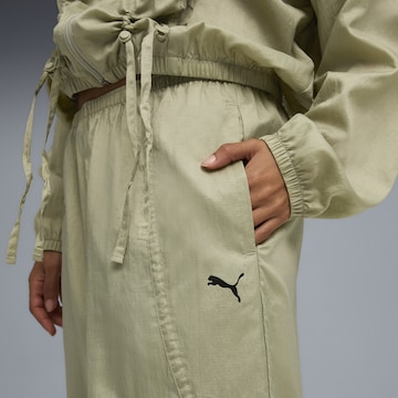 PUMA Wide leg Sportbroek 'Dare To' in Groen