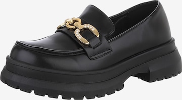 Ital-Design Slipper in Schwarz: Vorderseite