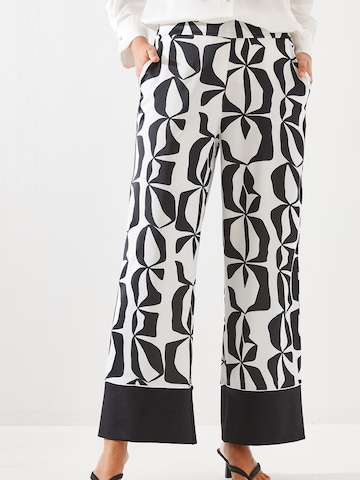 Bianco Lucci Wide Leg Bukser i sort: forside