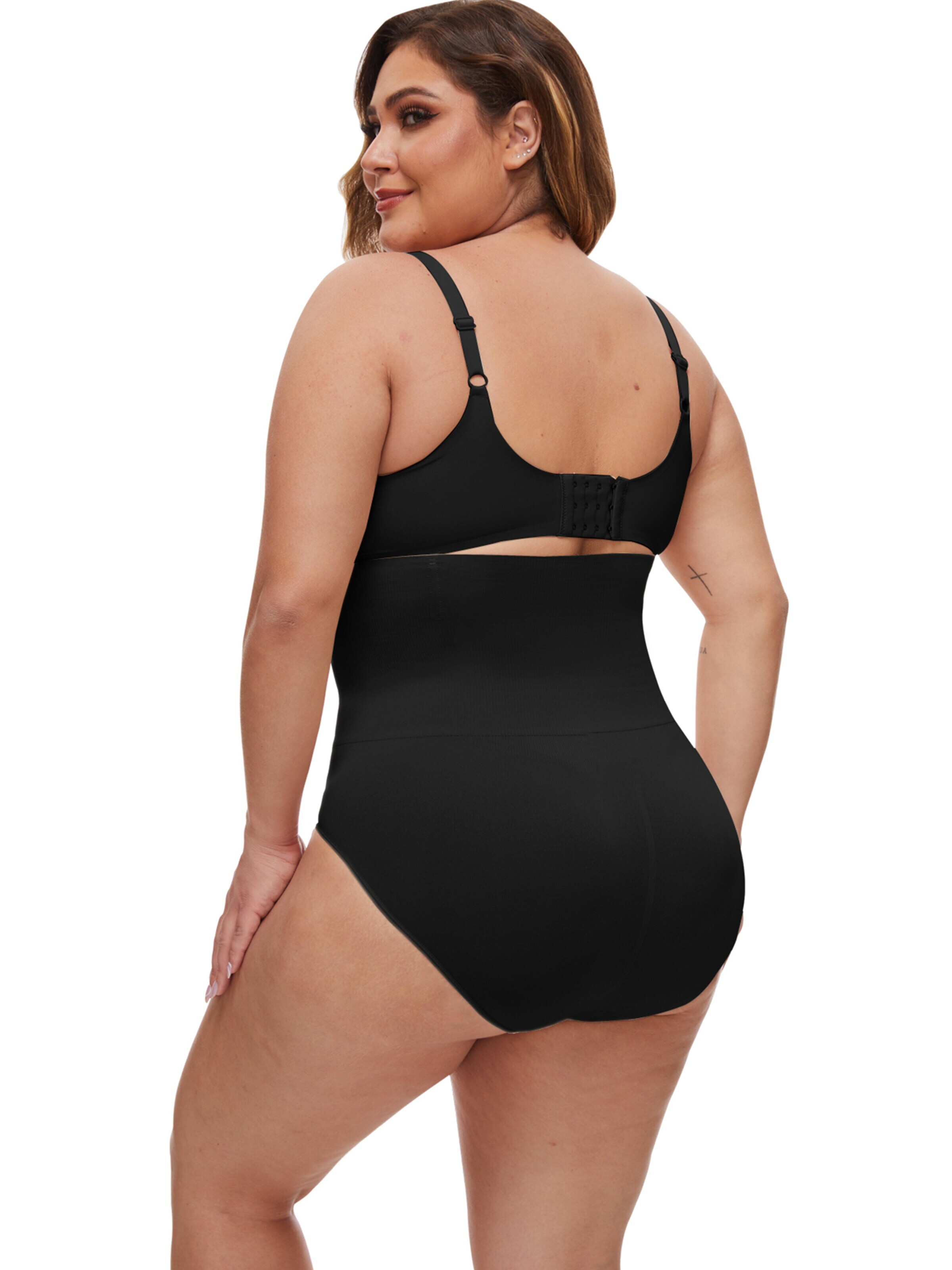 MEETWEE Shapingbroek '2 PACK Plus Size Shaping Slip' in Zwart
