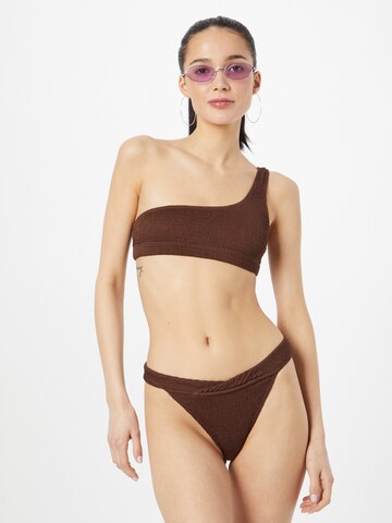 Nasty Gal Bustier Bikinitop in Braun