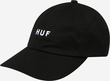 Cappello da baseball di HUF in nero: frontale