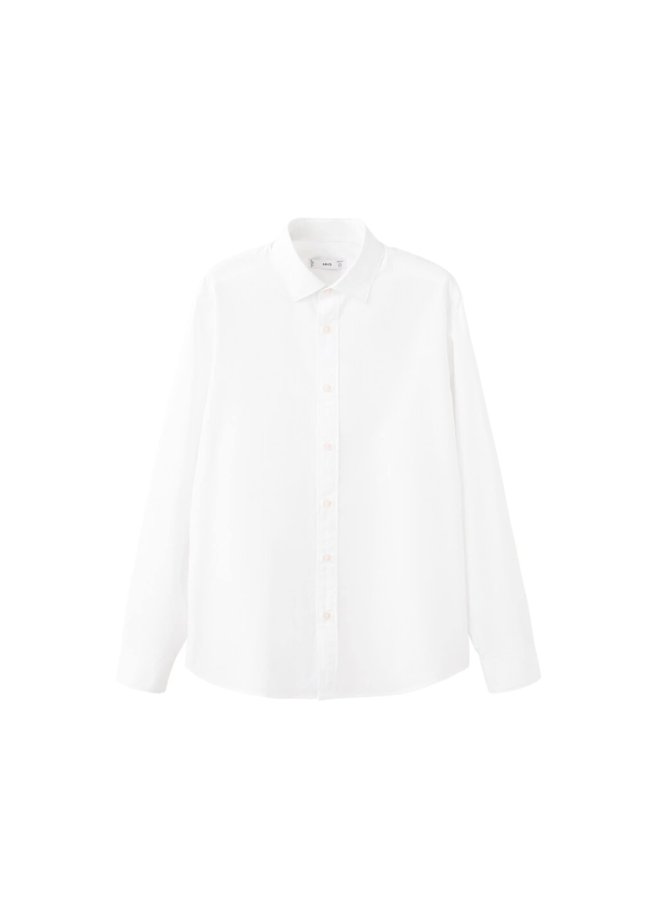 MANGO MAN Button Up Shirt 'Play' in White: front