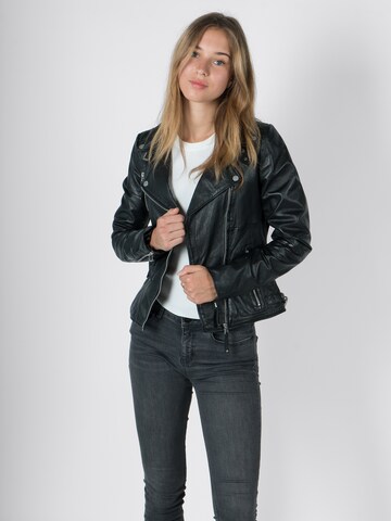 FREAKY NATION Lederjacke 'BikerPrincess' in Schwarz: predná strana