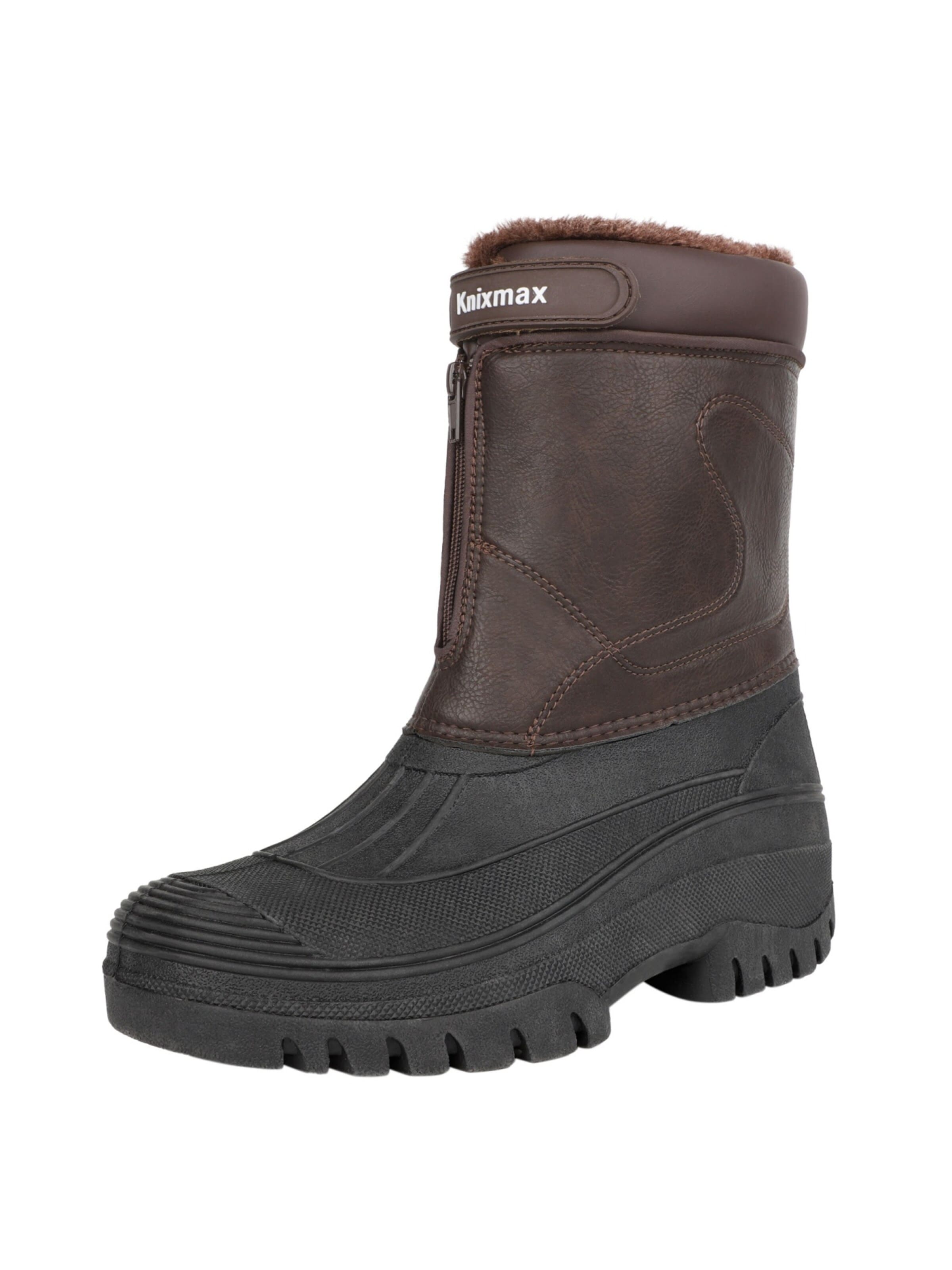 Bottes de neige Knixmax en marron : devant