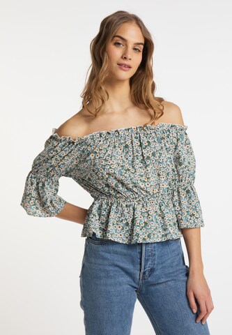 MYMO Blouse in Blauw: voorkant