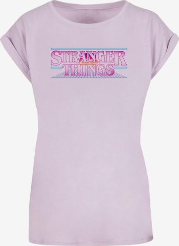 ABSOLUTE CULT T-Shirt 'Stranger Things' in Lila: Vorderseite