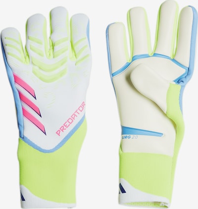 ADIDAS PERFORMANCE Athletic Gloves 'Predator Pro' in Azure / Limone / Light pink / White, Item view