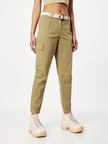 MORE & MORE Tapered Cargo Pants in Green: front