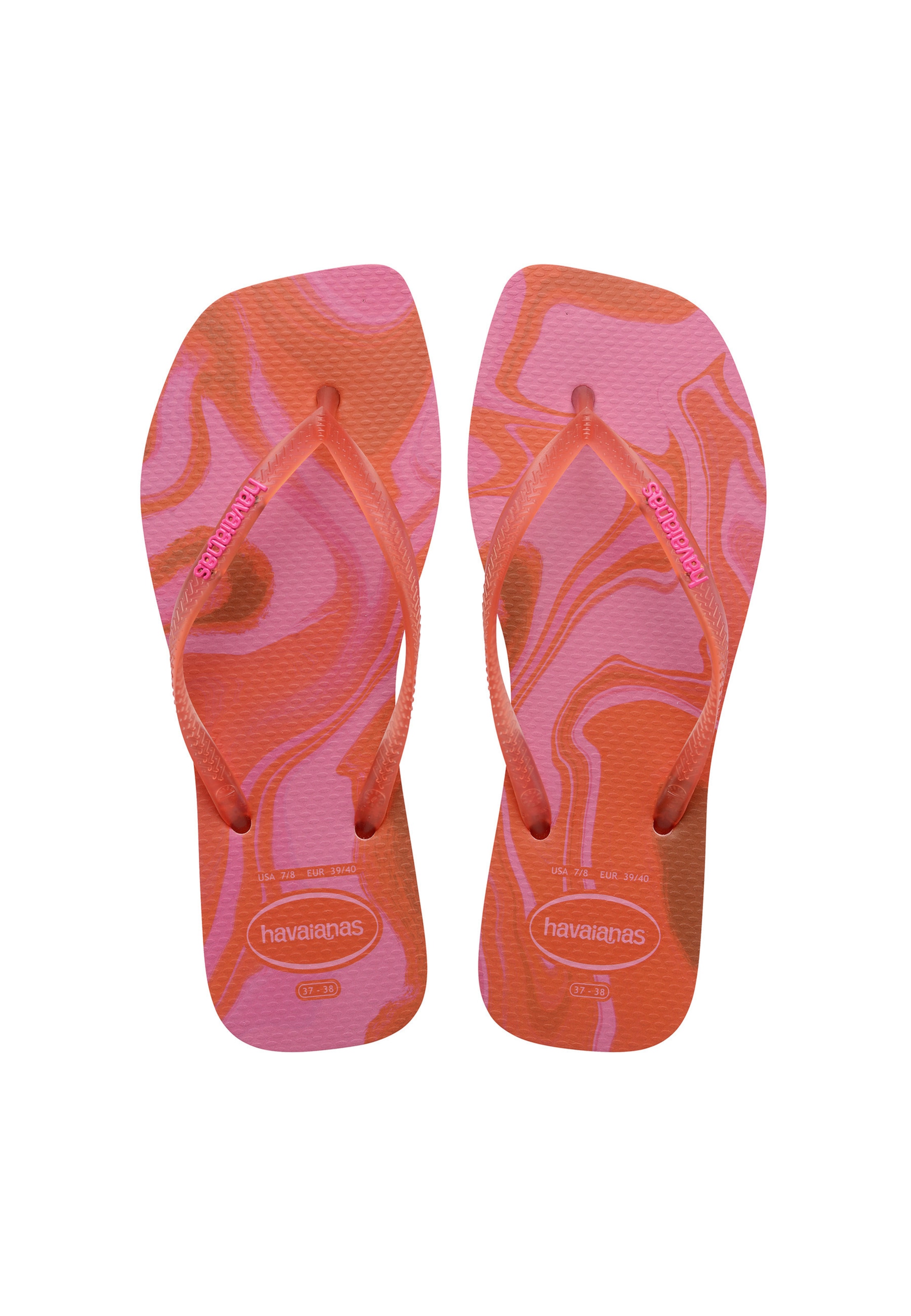 HAVAIANAS - Chinelos de dedo 'Square Jelly' em rosa