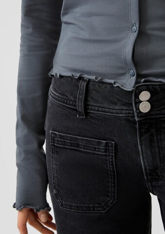 QS Wide Leg Jeans 'Catie' in Grau: Vorderseite