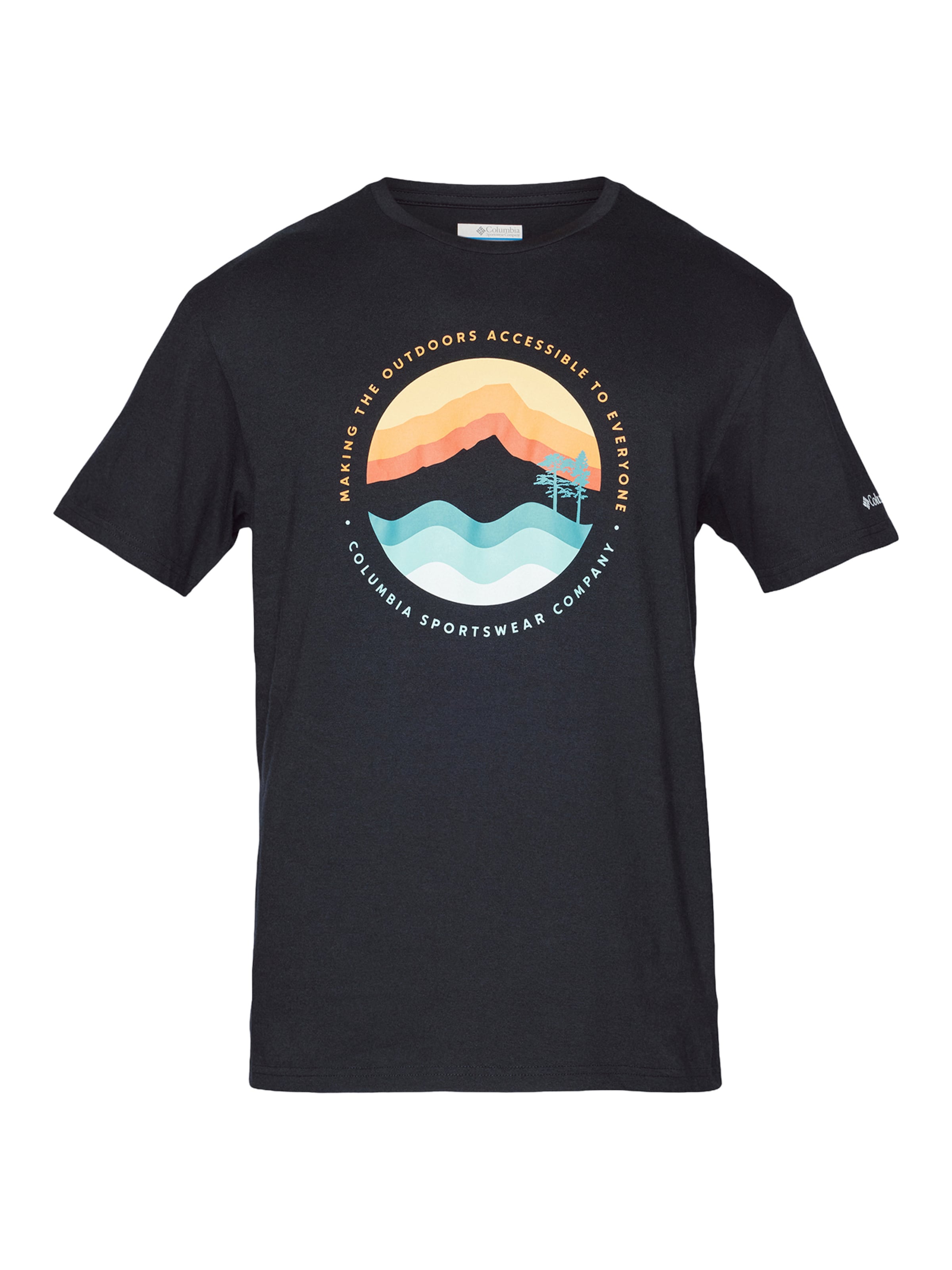 COLUMBIA Funkcionalna majica 'Path Lake™ II' | črna barva: sprednja stran