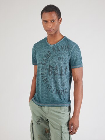T-Shirt CAMP DAVID en vert : devant
