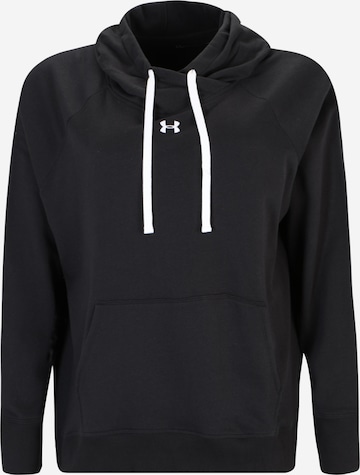 UNDER ARMOUR Sportief sweatshirt 'Rival' in Zwart: voorkant