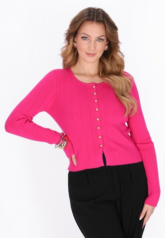 faina Strickjacke in Pink: Vorderseite