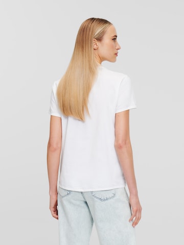 Karl Lagerfeld Тениска 'Signature' в бяло