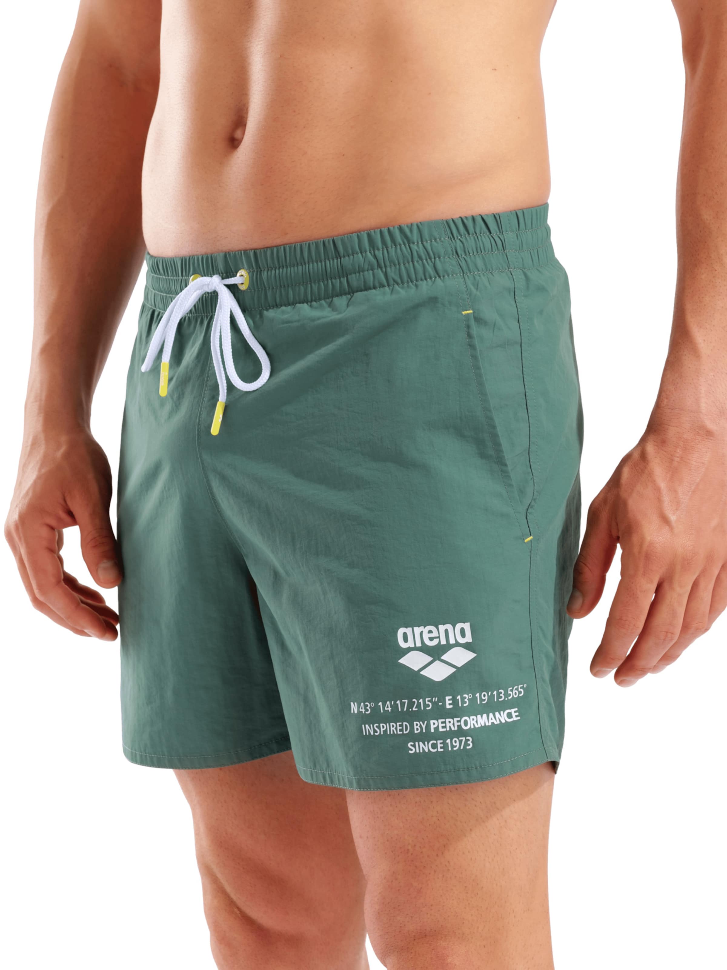 ARENAKupaće hlače 'GRAPHIC BEACH SHORT' - zelena boja