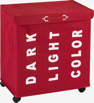 Wenko Laundry Basket 'Trivo' in Red: front