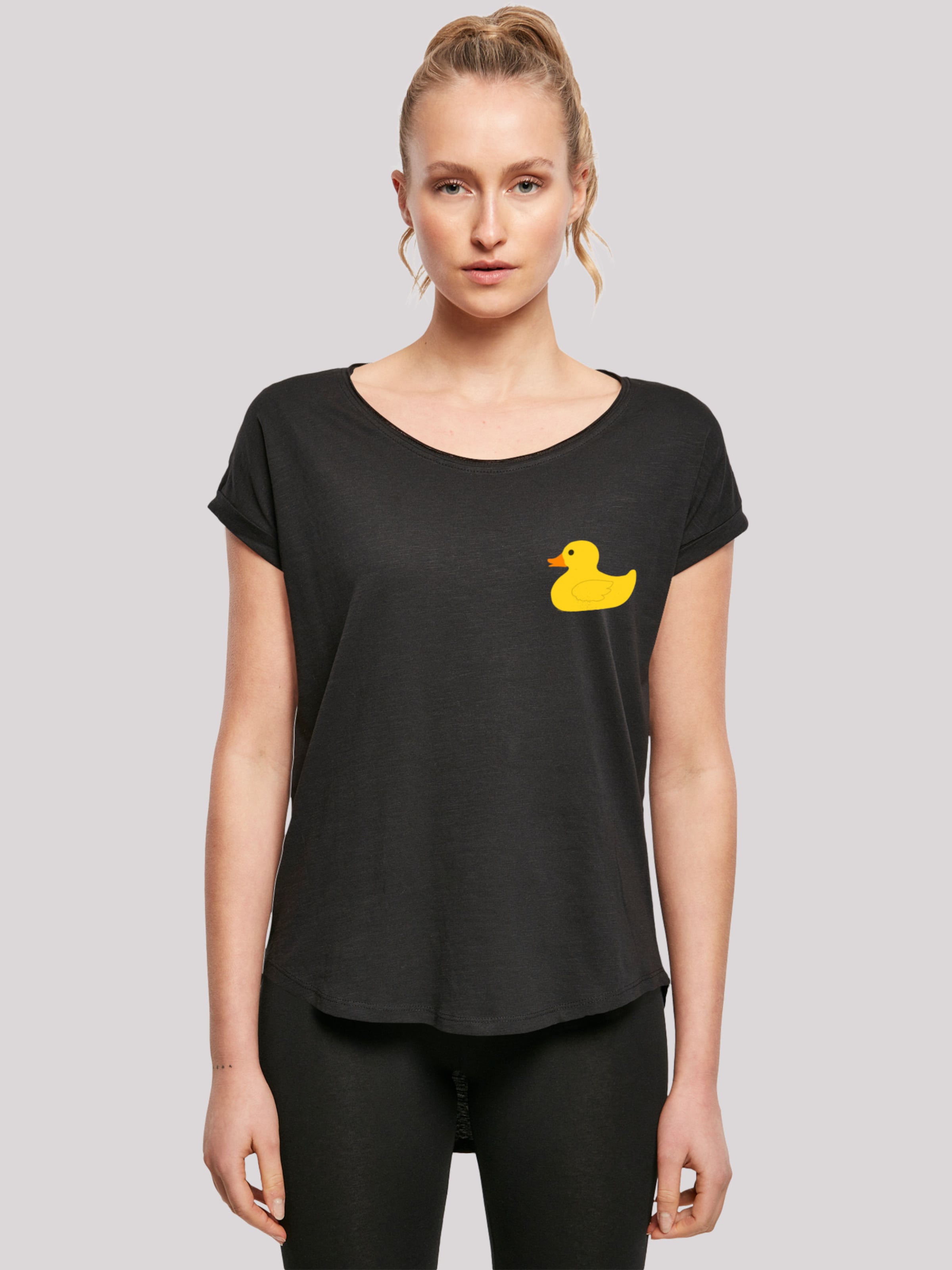 F4NT4STIC T-Shirt 'Yellow Rubber Duck' in Schwarz | ABOUT YOU