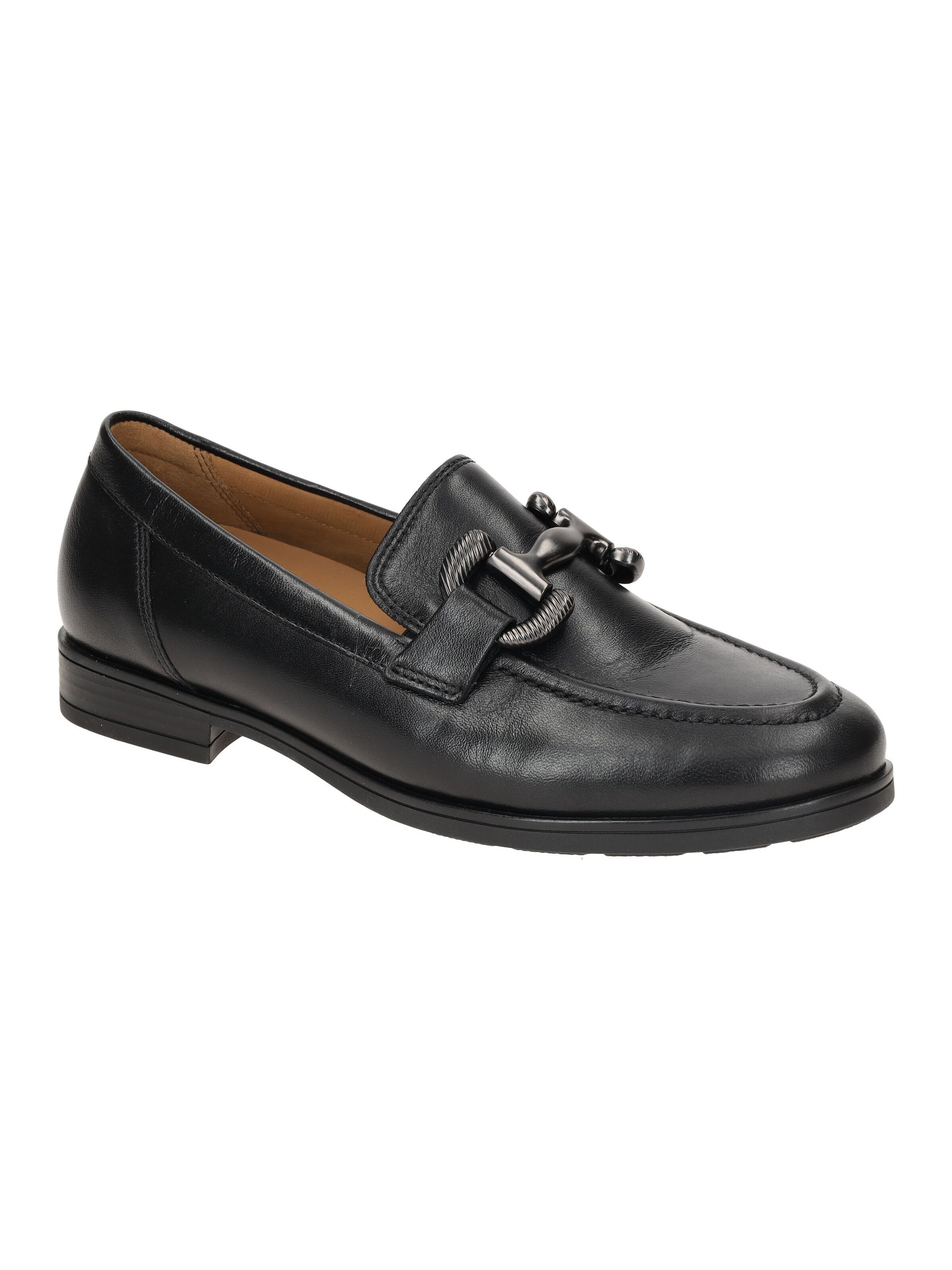 GABOR Slippers 'Gabor Schuhe Slipper schwarz Nappa G-Weite 72.422.37' in Black: front