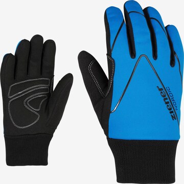 ZIENER Athletic Gloves 'Unico' in Blue: front