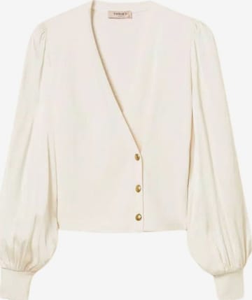 Camicia da donna 'Jacquard Fabric Sleeve Sweater' di Twinset in bianco: frontale