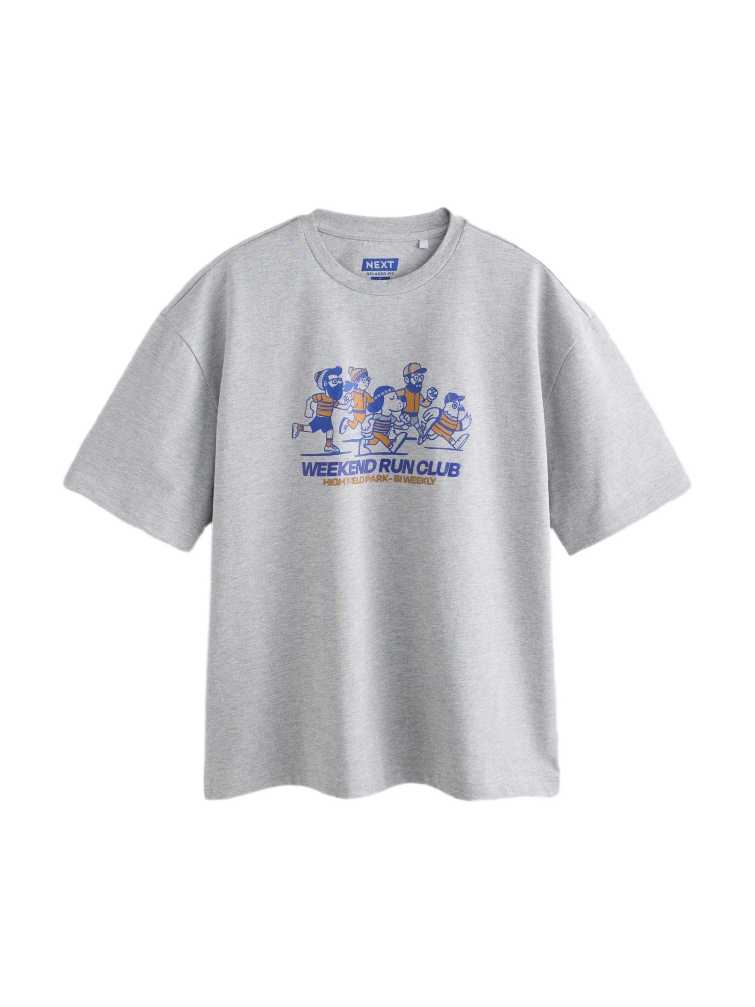 Next T-Shirt in Grau: Vorderseite