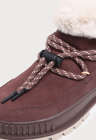 Boots 'PALLASHOCK' Palladium en marron : sur le côté