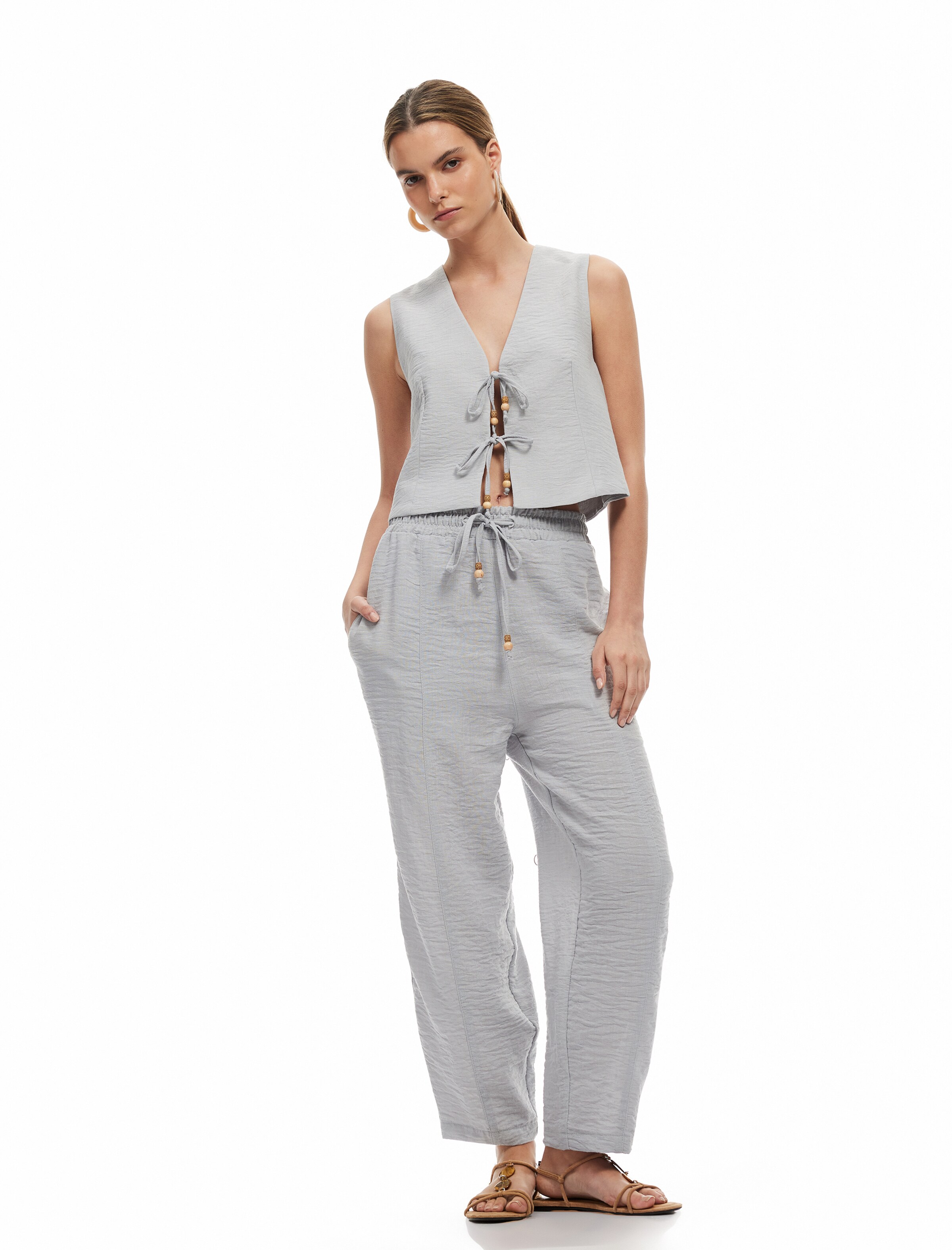 Koton Blouse in Grijs: voorkant