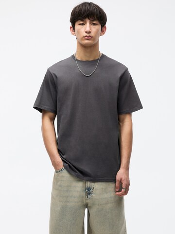 T-Shirt Pull&Bear en gris : devant