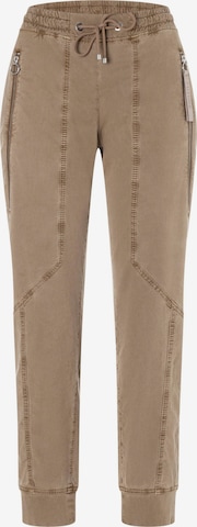 MAC Tapered Pants 'Future Worker' in Brown: front
