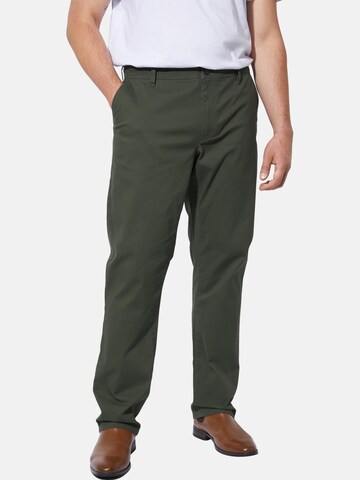 Charles Colby Loosefit Chino 'Baron Ramley' in Groen: voorkant